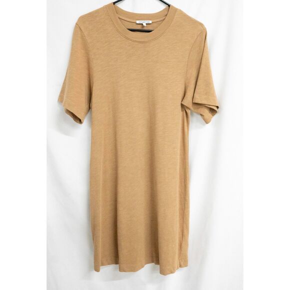 Cotton Citizen Taupe Crew Brown Dark Tan Tokyo Short Sleeve Mini Dress Revolve S - Picture 5 of 11